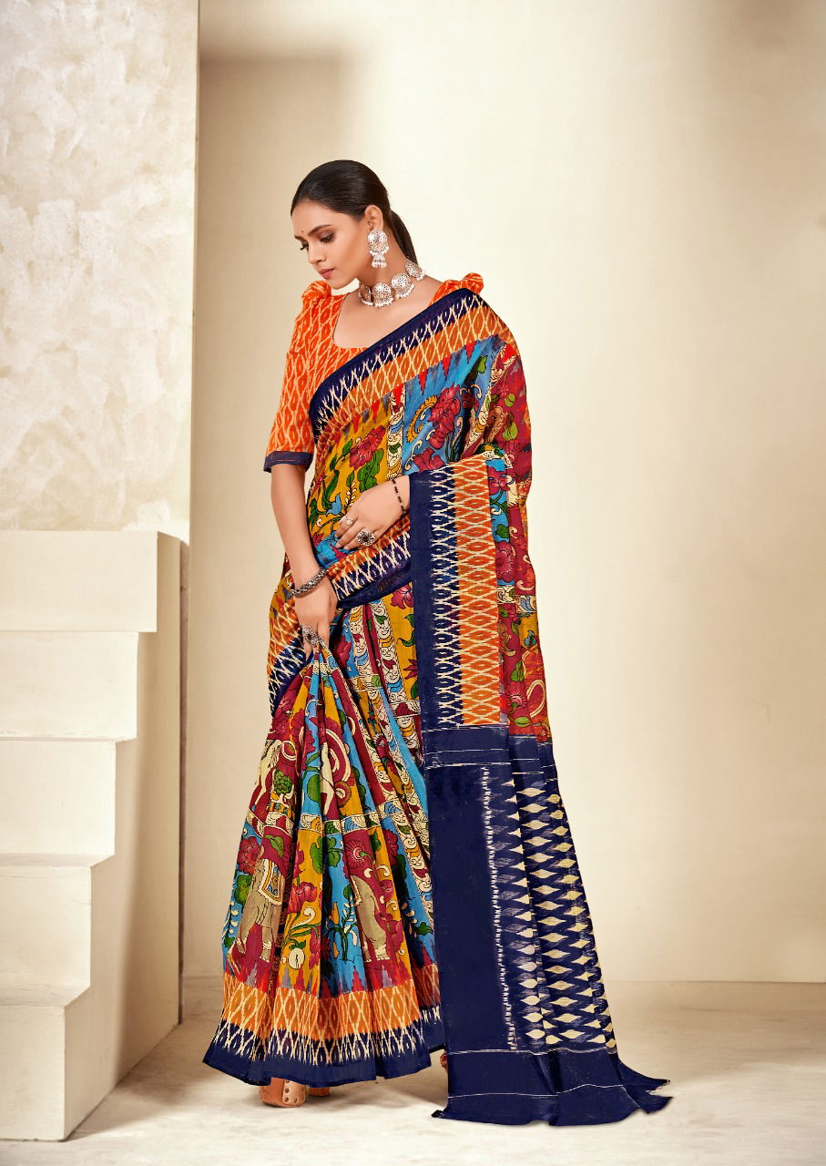Sr Barkha 7 Mul Mul Cotton Fancy Casual Wear Saree Collection